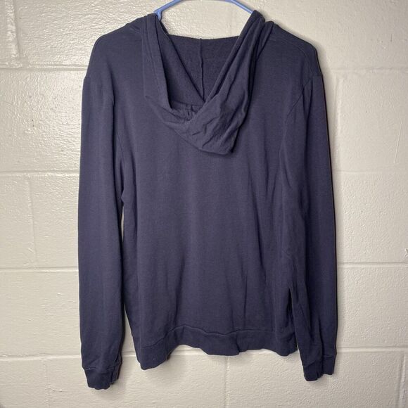 Marine Layer Jacket Mens XL Blue Hoodie Full Zip Sweatshirt Double Knit Logo - Picture 2 of 8